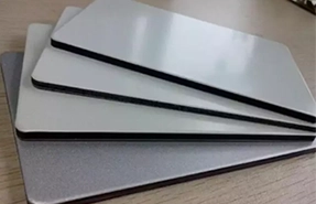 Solid aluminum panels in silver finish for facades by Nirmaan Groups